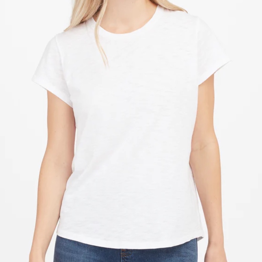 SPANX | White Crew Neck Pima Slub Tee NWOT | Size 1X